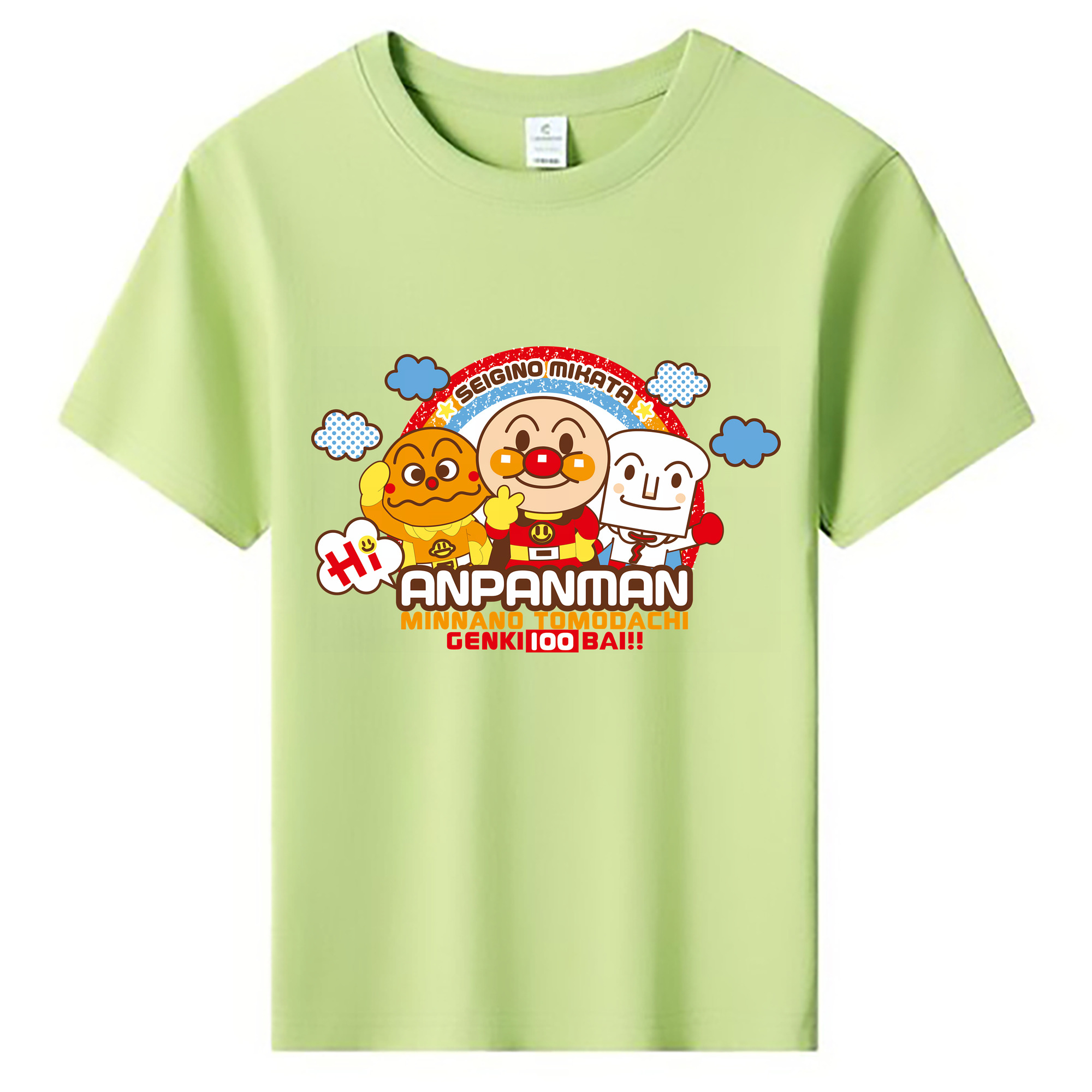 （画像用） アンパンマン Anpanman 綿100％キッズTシャツ（フロントプリント）